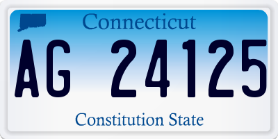 CT license plate AG24125