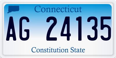 CT license plate AG24135