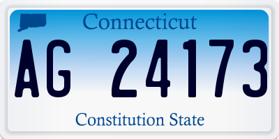 CT license plate AG24173