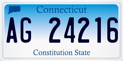 CT license plate AG24216