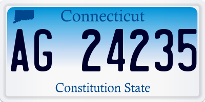 CT license plate AG24235