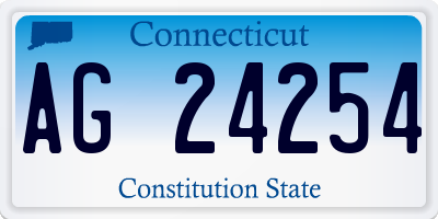 CT license plate AG24254