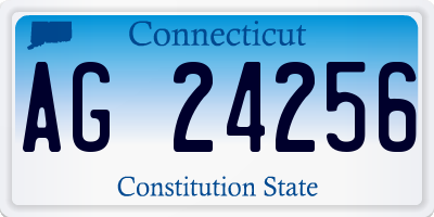 CT license plate AG24256