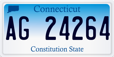 CT license plate AG24264