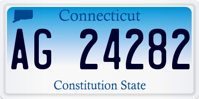 CT license plate AG24282