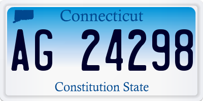 CT license plate AG24298