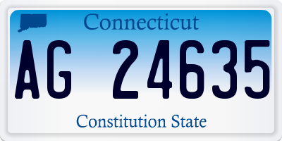 CT license plate AG24635