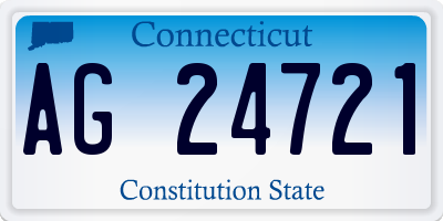 CT license plate AG24721