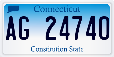CT license plate AG24740