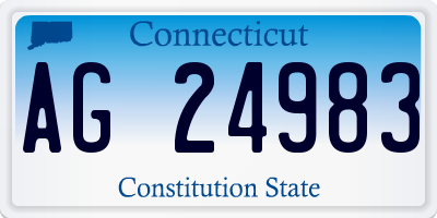 CT license plate AG24983