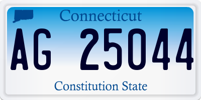 CT license plate AG25044