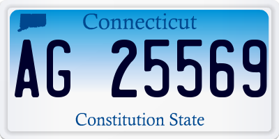 CT license plate AG25569