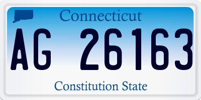 CT license plate AG26163