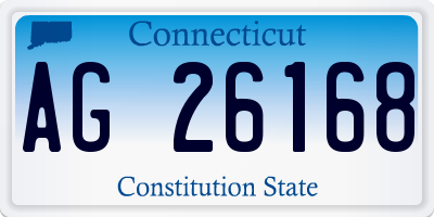 CT license plate AG26168