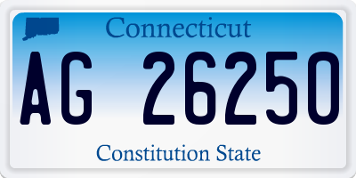 CT license plate AG26250