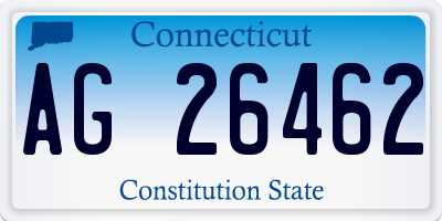 CT license plate AG26462