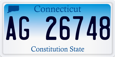 CT license plate AG26748