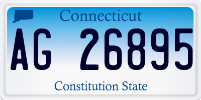 CT license plate AG26895