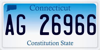 CT license plate AG26966