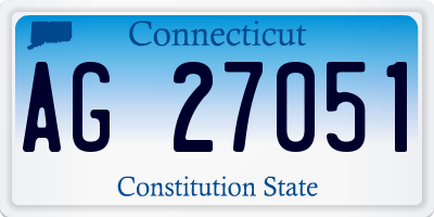 CT license plate AG27051