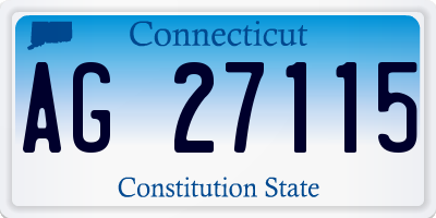 CT license plate AG27115