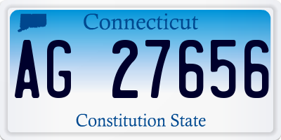 CT license plate AG27656