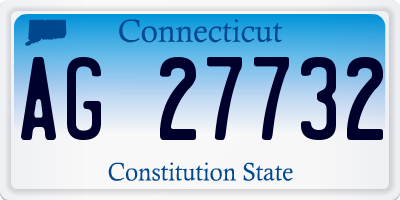 CT license plate AG27732