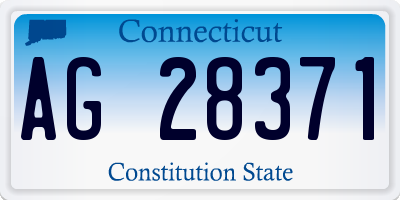 CT license plate AG28371