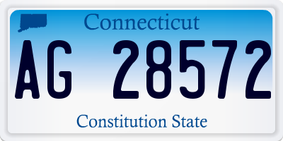 CT license plate AG28572