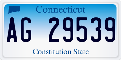 CT license plate AG29539