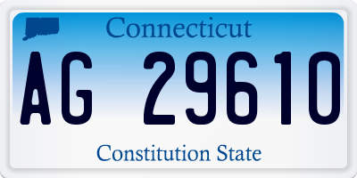 CT license plate AG29610