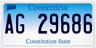 CT license plate AG29686