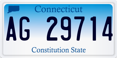 CT license plate AG29714