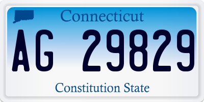 CT license plate AG29829