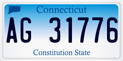 CT license plate AG31776