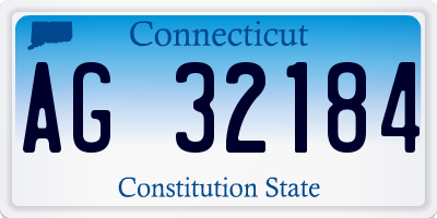 CT license plate AG32184