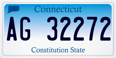 CT license plate AG32272
