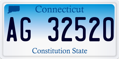 CT license plate AG32520