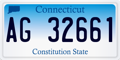 CT license plate AG32661