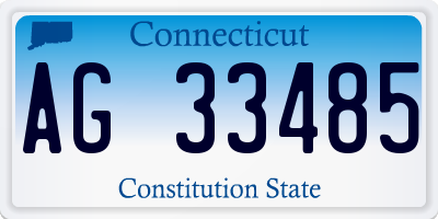 CT license plate AG33485