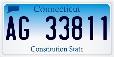 CT license plate AG33811