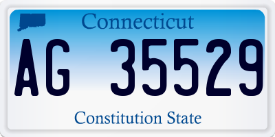 CT license plate AG35529