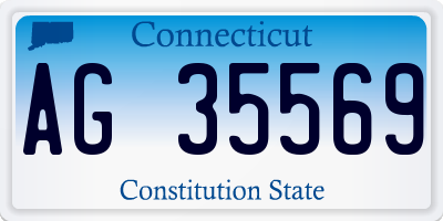 CT license plate AG35569