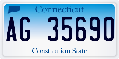 CT license plate AG35690