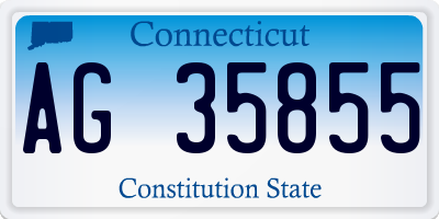 CT license plate AG35855