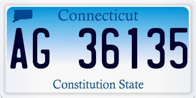 CT license plate AG36135