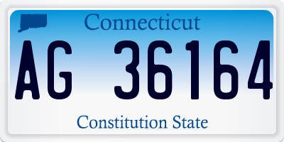 CT license plate AG36164