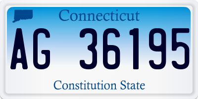 CT license plate AG36195