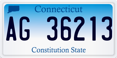 CT license plate AG36213