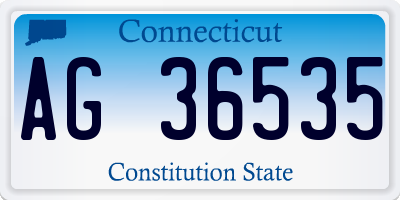 CT license plate AG36535